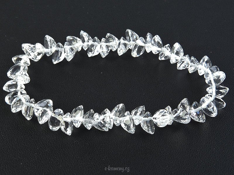 Bracelet of oval stone cut crystal