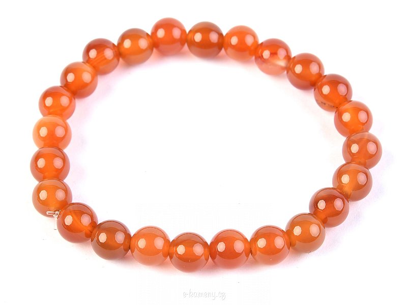 Carnelian bead bracelet 8 mm