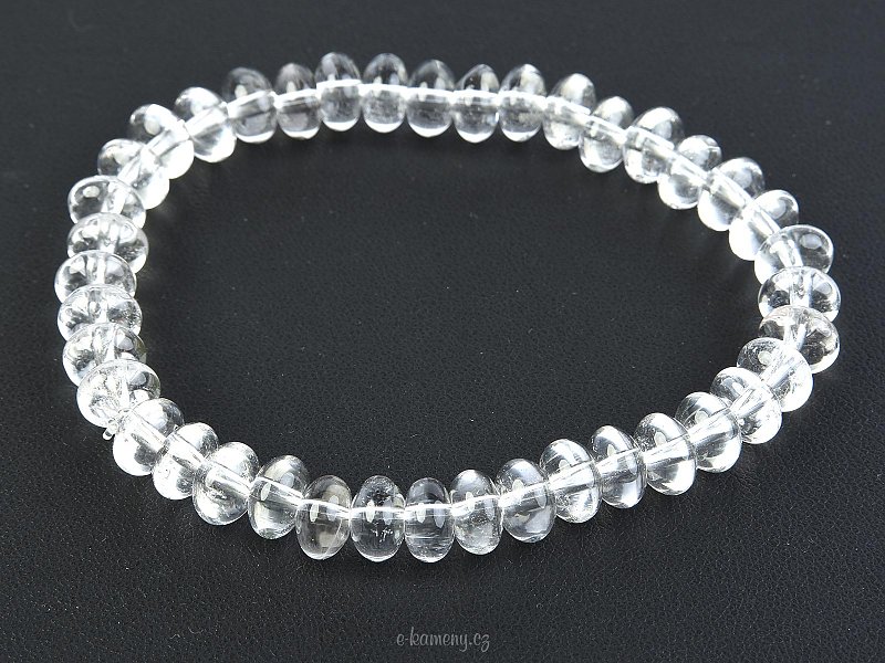 Button bracelet made of crystal 8 x 6mm
