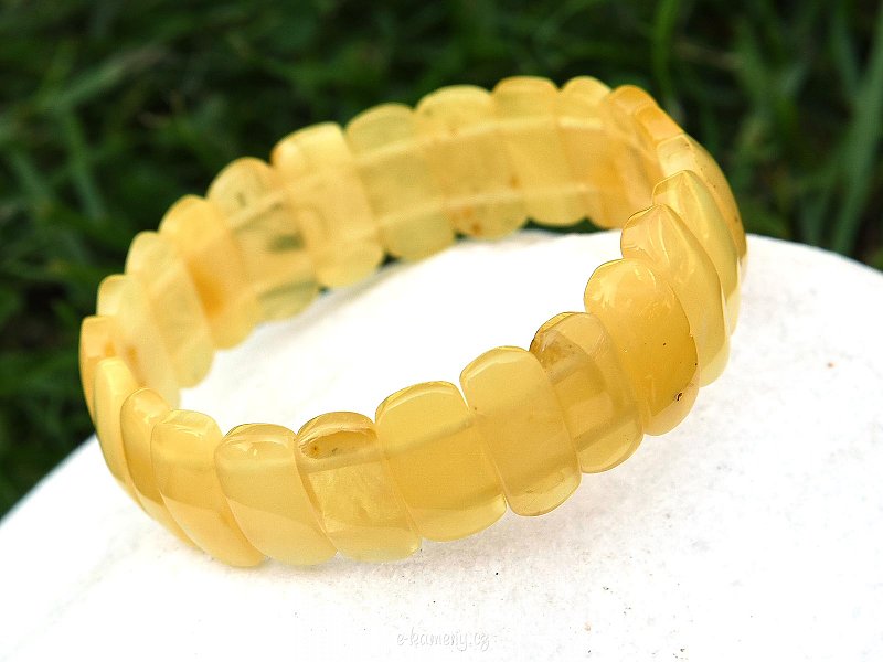 Amber bracelet yellow shade 17mm