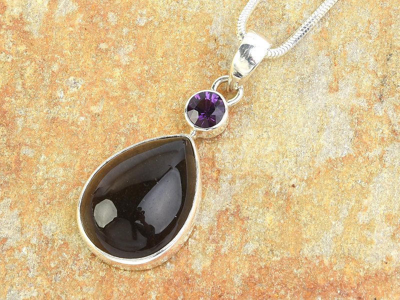 Silver pendant Amethyst and Ag 925/1000