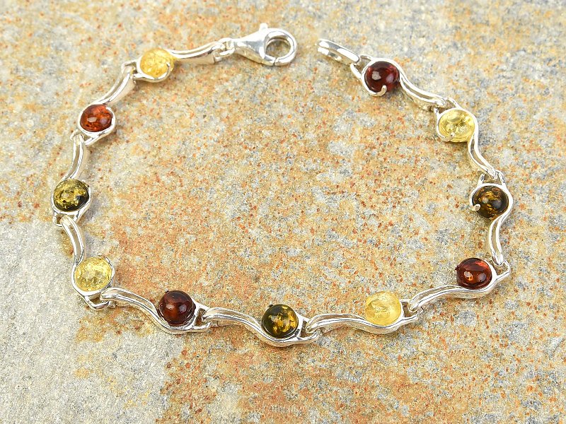 Bracelet amber silver Ag 925/1000