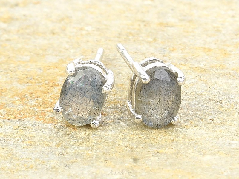 Earrings silver with labradorite Ag 925/1000