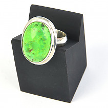 Zelený tyrkys prsten Ag 925/1000 vel.52