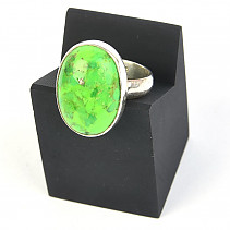 Prsten tyrkys zelený Ag 925/1000 vel.52