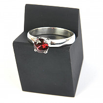Stříbrný prsten granát Ag 925/1000 5mm