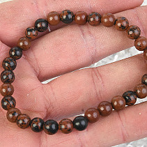 Ball bracelet 6mm obsidian mahogany