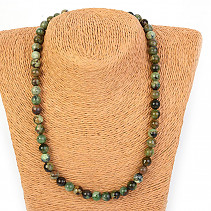 Kuličkový náhrdelník zelený opál 45cm