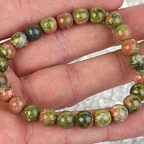 Polished beads epidote bracelet