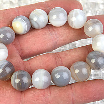 Bracelet agate gray balls larger