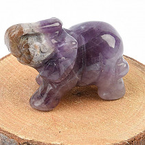 Amethyst elephant figurine (3.8cm)
