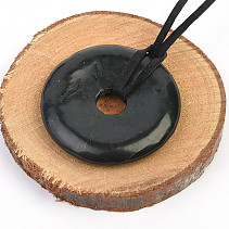 Přívěsek donut ze šungitu (4cm)