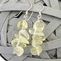 Lemonquartz silver hook earrings
