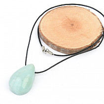 Green calcite pendant on a string (50cm)