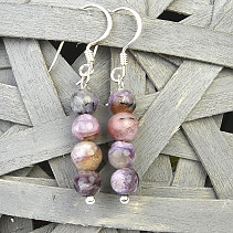 Earrings made of magic balls (0.6 cm) with silver hooks