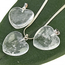 Crystal heart pendant (bizu handle)