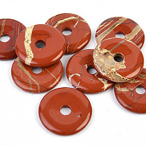 Červený jaspis přívěsek donut (4cm)