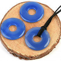 Přívěsek donut modrý achát (2,6cm)