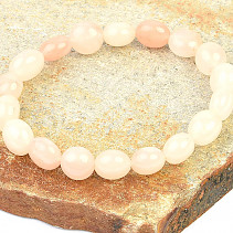 Pink agate pebbles bracelet