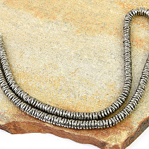 Hematitový náhrdelník kovové čočky (49cm)