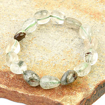 Crystal bracelet with pebble inclusions
