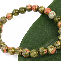 Bracelet epidote facet beads (0.8cm)
