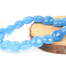 Blue agate heart bracelet