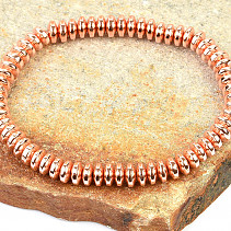 Hematite bracelet with pink lentils