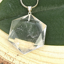 Hexagon crystal pendant (bizu handle)