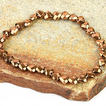 Brown heart bracelet made of hematite