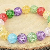 Bracelet dyed crystal glitter beads. (1.2cm)