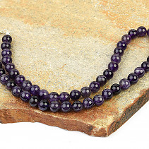 Amethyst beads necklace (0.8cm) 45cm