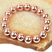 Hematite bracelet pink beads (1.2cm)