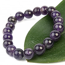 Dark amethyst beads bracelet (1cm)