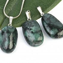 Emerald pendant (silver handle)