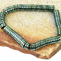 Hematite green money bracelet