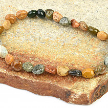 Jasper ocean pebble bracelet
