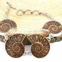 Beautiful bracelet ammonite silver Ag 925/1000