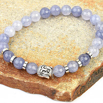 Blue quartz Buddha bracelet
