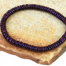Purple hematite lens bracelet