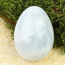 Blue calcite in the shape of an egg (292g)
