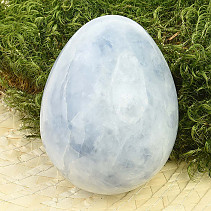 Smooth eggs made of blue calcite (302g)