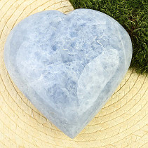 Blue calcite smooth heart (2509g)