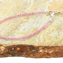 Delicate bracelet made of pink topaz Ag 925/1000 clasp