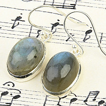 Silver earrings with oval Labradorites Ag 925/1000