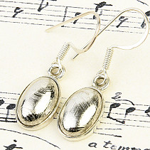 Women's silver earrings with Muonionalusta meteorites Ag 925/1000