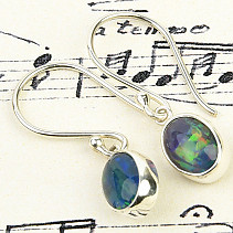 Silver earrings with expensive opal Ag 925/1000