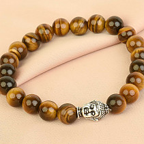 Tiger's eye bracelet with a Buddha-shaped bead