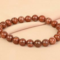 Jasper wrapped smooth beads bracelet