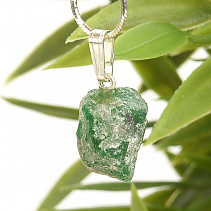 Natural emerald pendant Ag 925/1000 handle